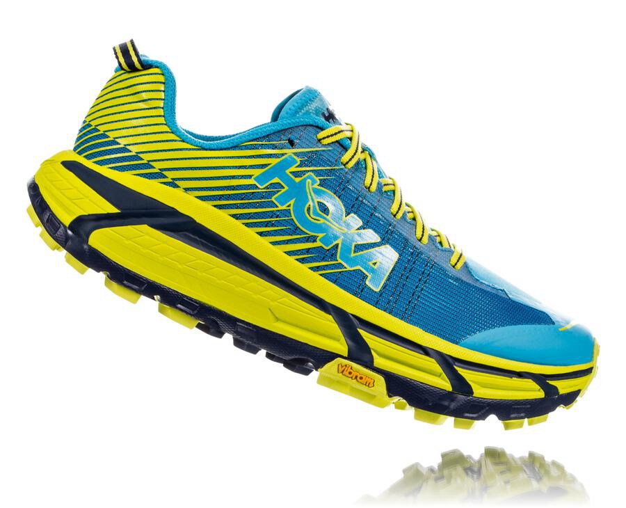 Hoka One One Trail Schoenen Dames - Evo Mafate 2 - Blauw/Groen - NV7601984